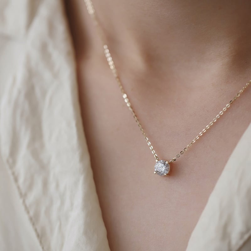 Classic Diamond Necklace 14K Gold