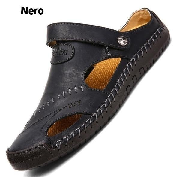 Large Size Soft Leather Men's Breathable Outdoor Sandals