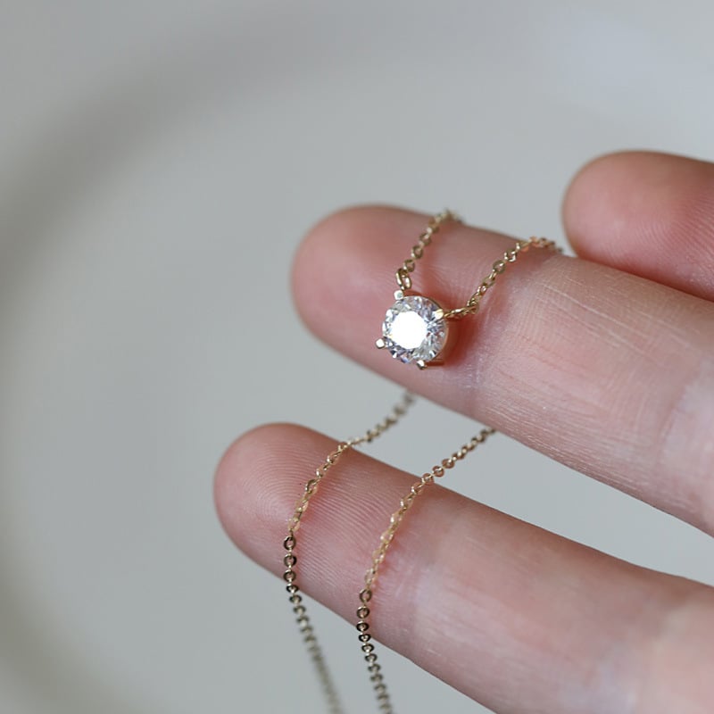 Classic Diamond Necklace 14K Gold