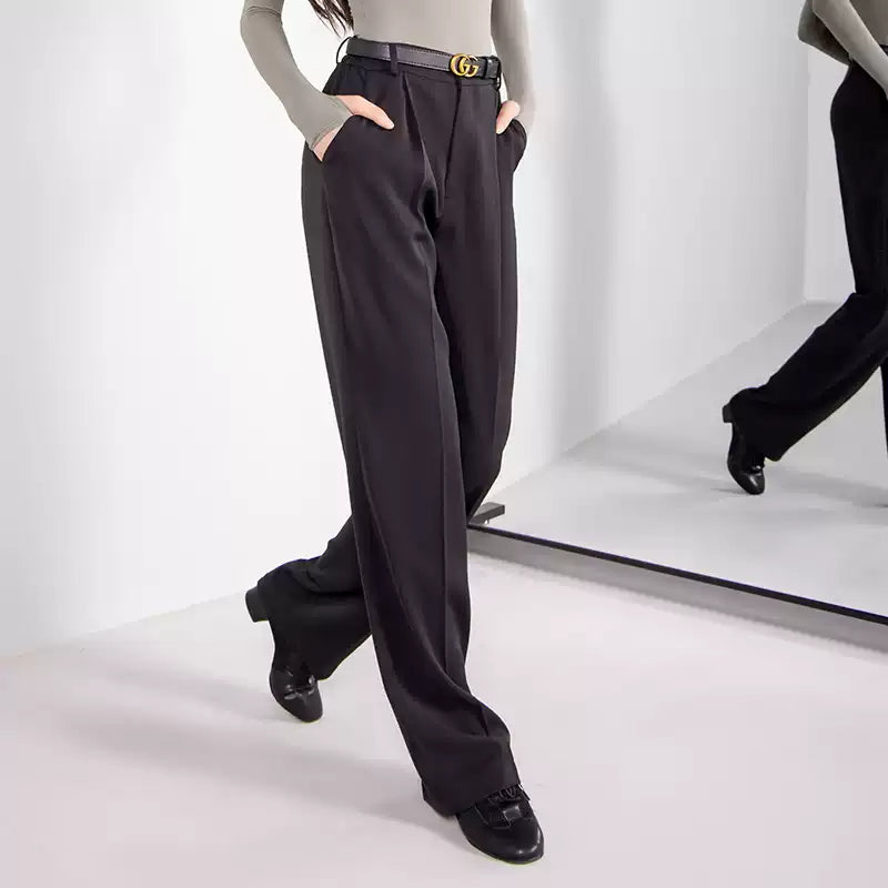 YES Women's High Waist Pants Latin Dance Wear Training Performance Pants