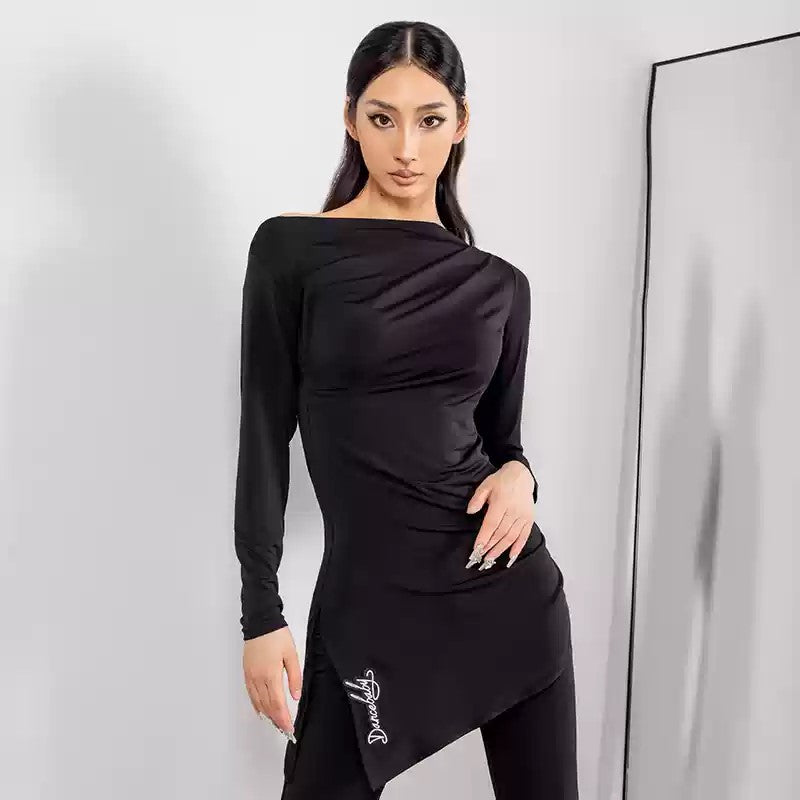 YES Women's Long Sleeves Latin Dance Tops DanceWear Training Performance Dance Tops