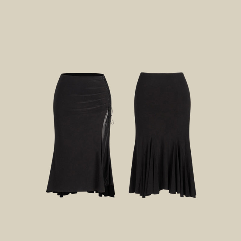 Z Women's Black Dance Skirt Dance Wear Training Performance Skirts