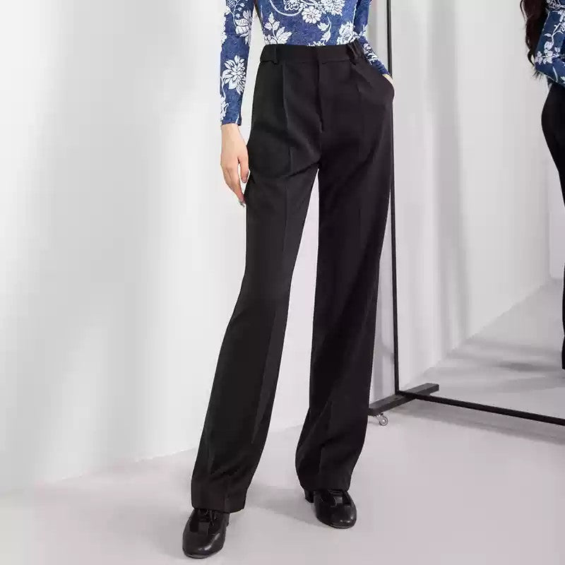 YES Women's High Waist Pants Latin Dance Wear Training Performance Pants