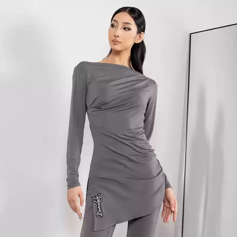 YES Women's Long Sleeves Latin Dance Tops DanceWear Training Performance Dance Tops
