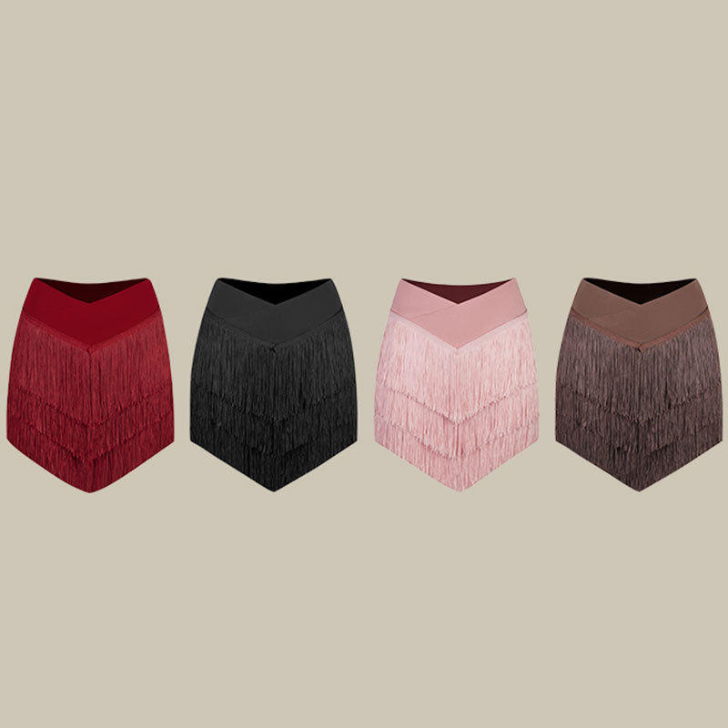 Z Women's Tassel Latin Dance Skirt Training Performance Skirts DanceWear
