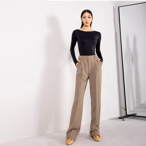 YES Women's High Waist Pants Latin Dance Wear Training Performance Pants