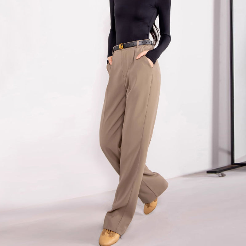 YES Women's High Waist Pants Latin Dance Wear Training Performance Pants