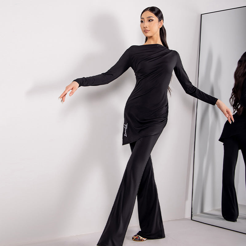 YES Women's Long Sleeves Latin Dance Tops DanceWear Training Performance Dance Tops