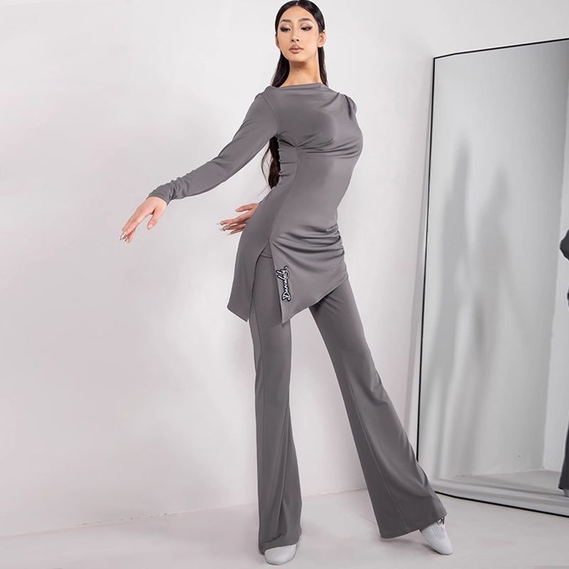 YES Women's Long Sleeves Latin Dance Tops DanceWear Training Performance Dance Tops