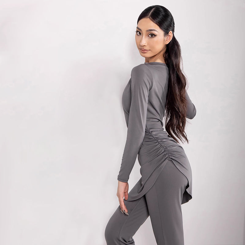 YES Women's Long Sleeves Latin Dance Tops DanceWear Training Performance Dance Tops