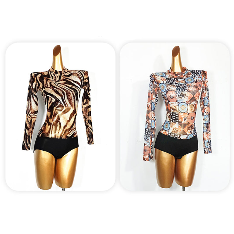 YJFY Women's Spandex Dance Wear Bodysuit Dance Tops