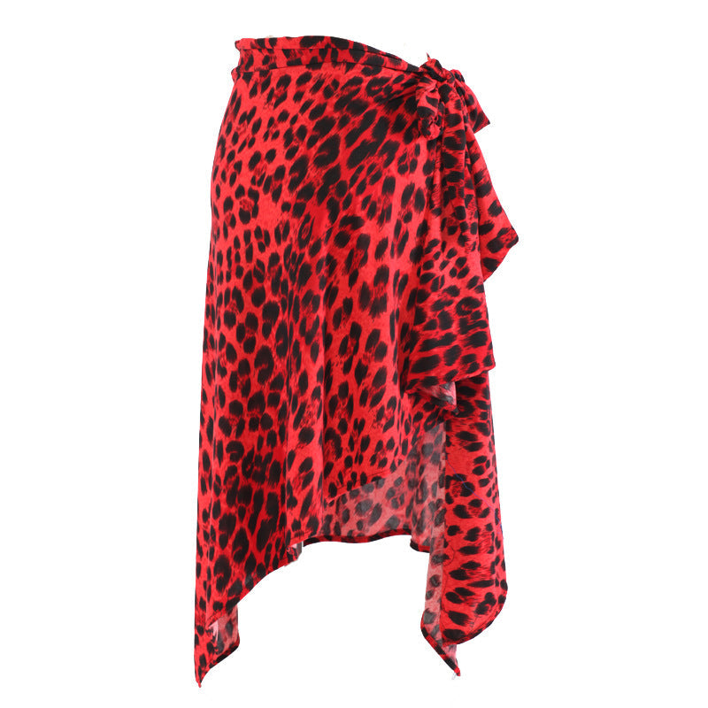 Women's Milk Silk Print Latin Dance Skirt Training Performance Wear