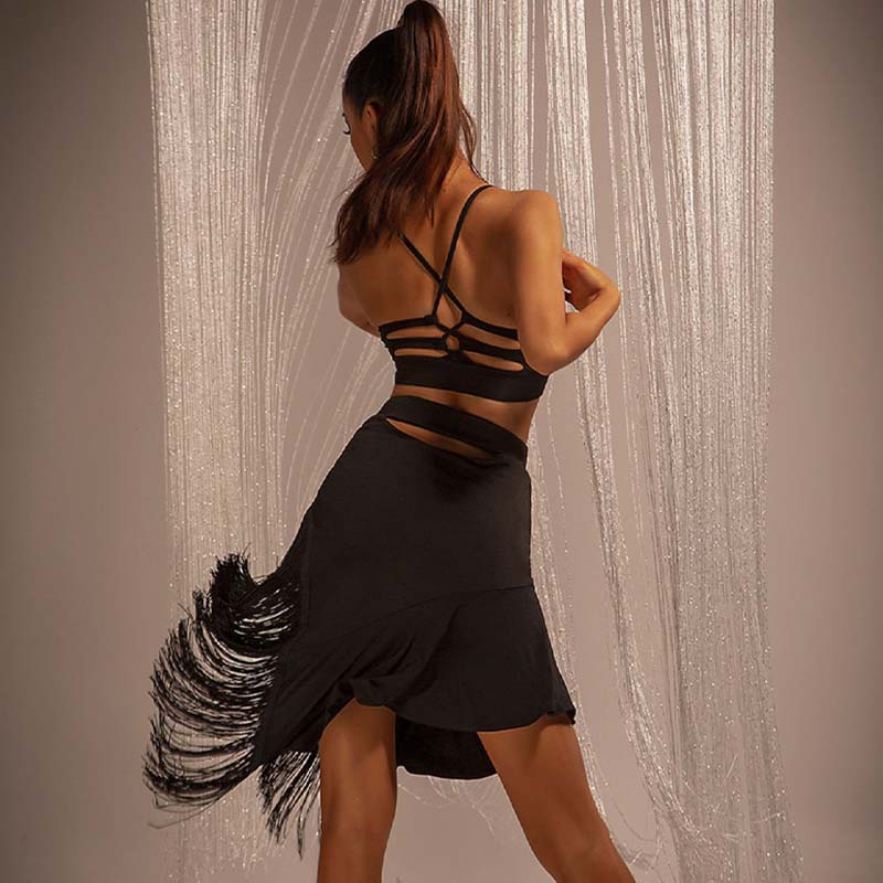 WJJ Women’s Suspender Dance Top Ballroom Dance Clothes Training Clothes