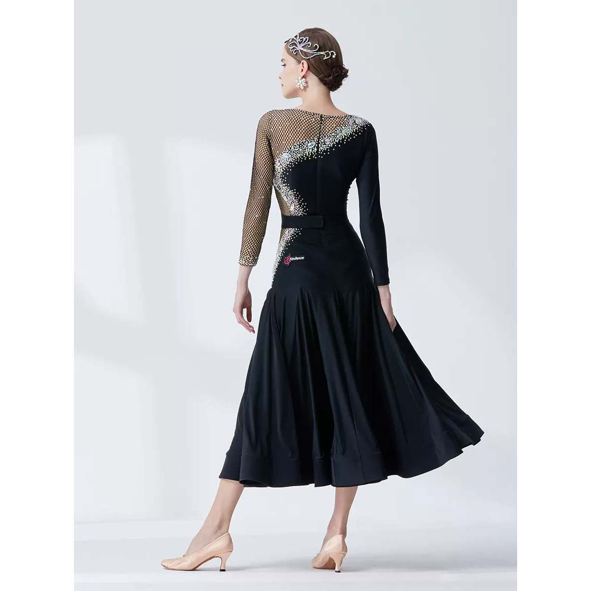 YUN Customisable-Women's Diamonds Ballroom Dancewear Modern Cotillion Waltz Dance Dress