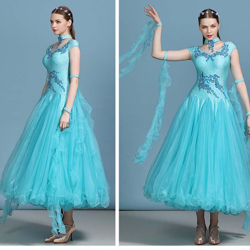 Customisable-Women's Modern Waltz Dress Ballroom Dress Swing Dress Competition