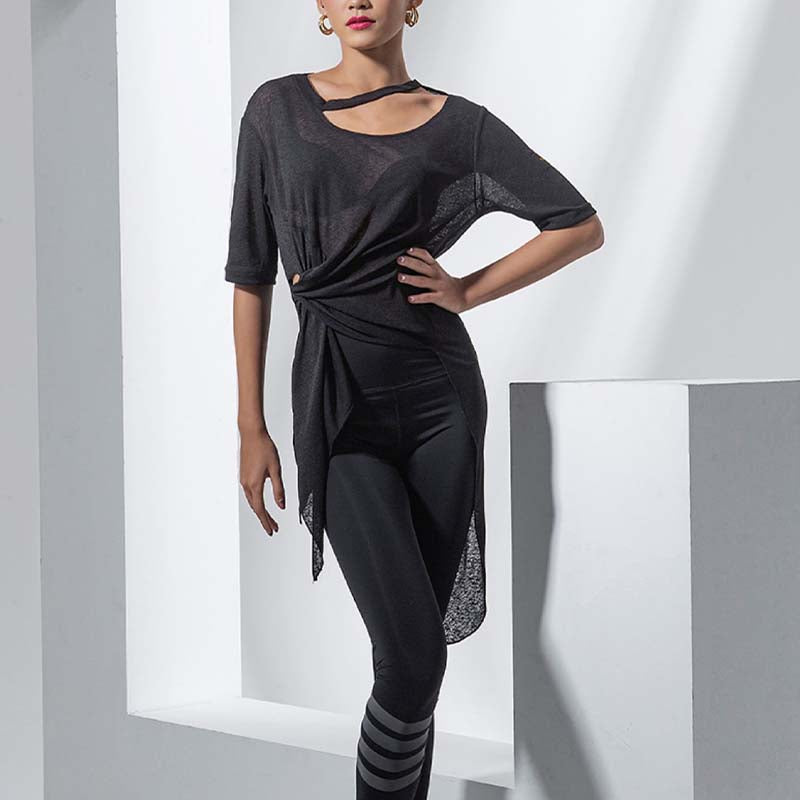 WJJ Women’s Loose Dance Tops Professional Training Clothes