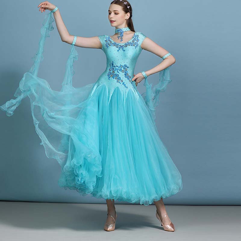 Customisable-Women's Modern Waltz Dress Ballroom Dress Swing Dress Competition