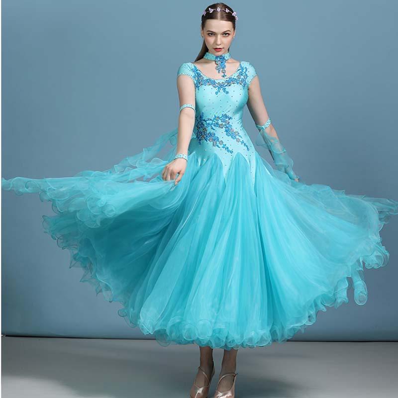 Customisable-Women's Modern Waltz Dress Ballroom Dress Swing Dress Competition