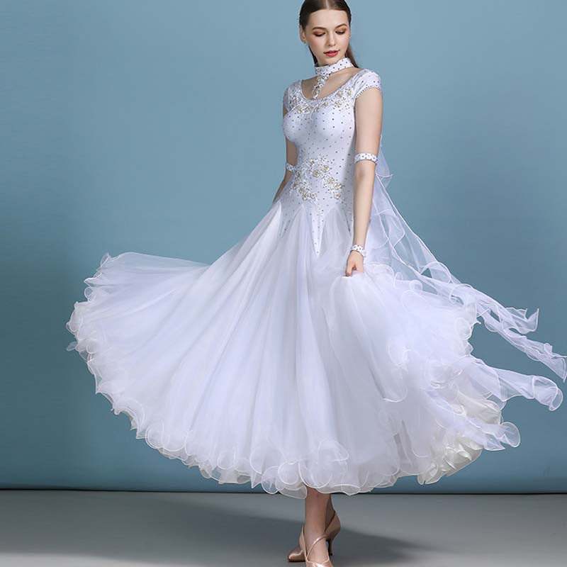 Customisable-Women's Modern Waltz Dress Ballroom Dress Swing Dress Competition