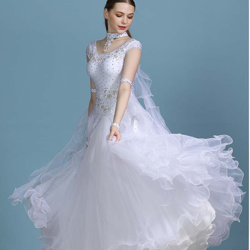 Customisable-Women's Modern Waltz Dress Ballroom Dress Swing Dress Competition