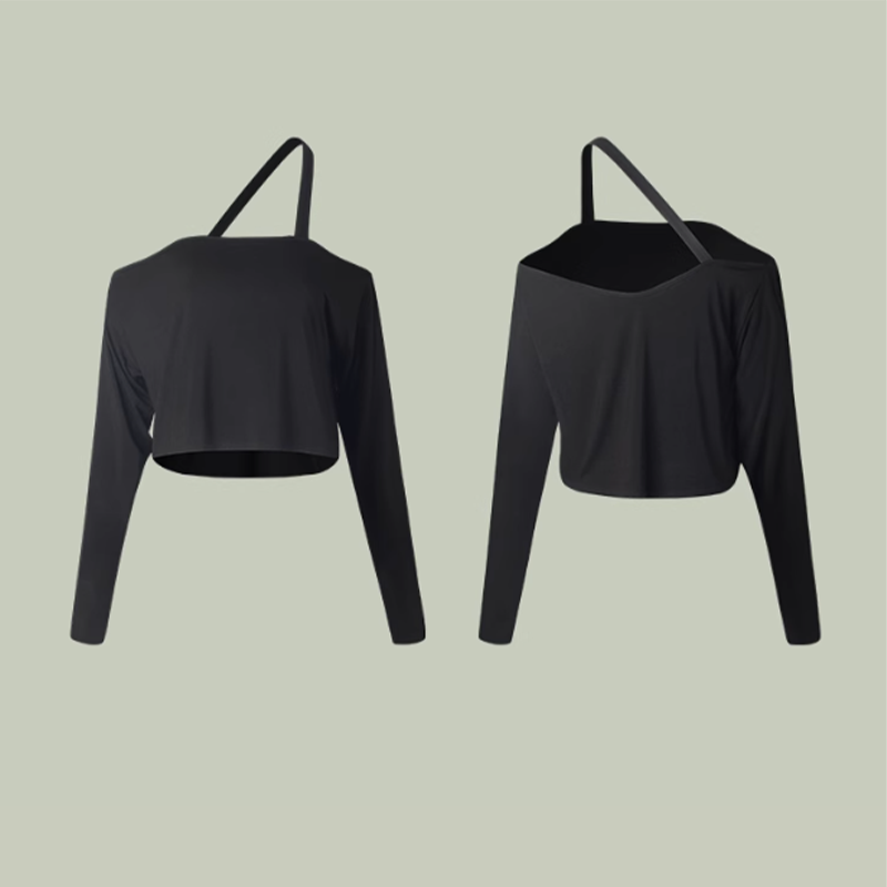 Z Women's Off Shoulder Long Sleeve Latin Dance Wear Dance Tops