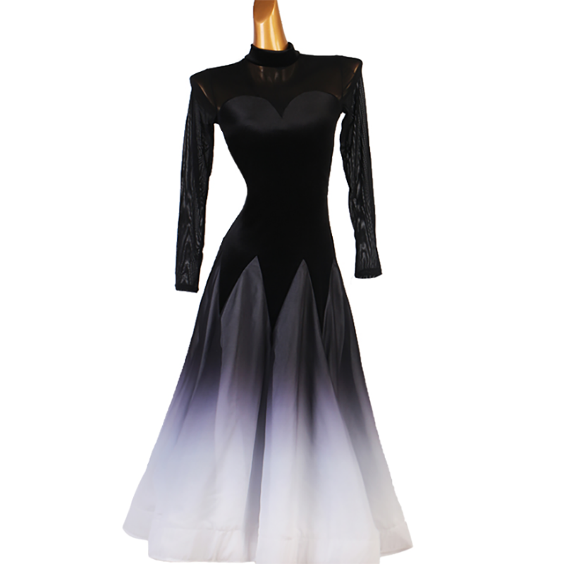Customisable-Women's Half High-Meck Modern Dance Performance Dress Ballroom Dance Dress