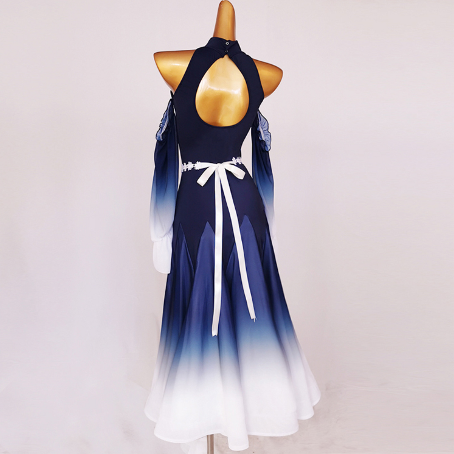 Customisable-Women's Long Sleeve Modern Dance Performance Dress Ballroom Dance Dress