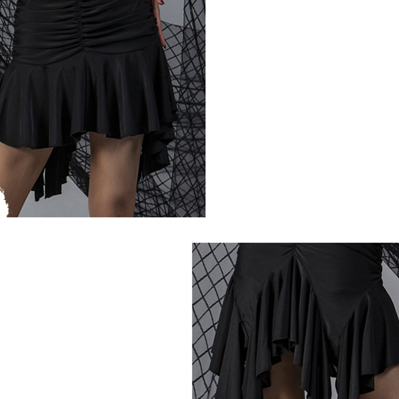 WJJ Women's Latin Dance Skirt Standard Short Skirt Training Clothing