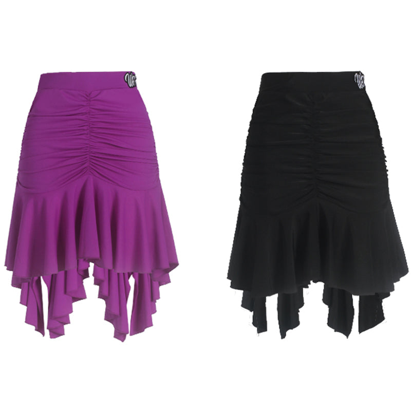 WJJ Women's Latin Dance Skirt Standard Short Skirt Training Clothing