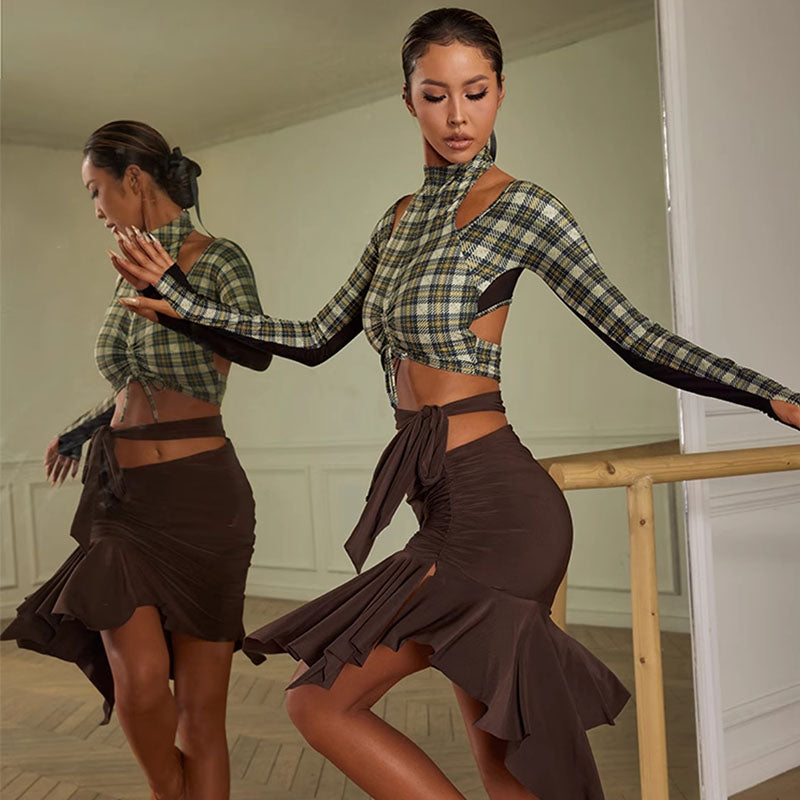 Z Women's Long Sleeve Latin Dance Tops Dance Wear Dance Tops