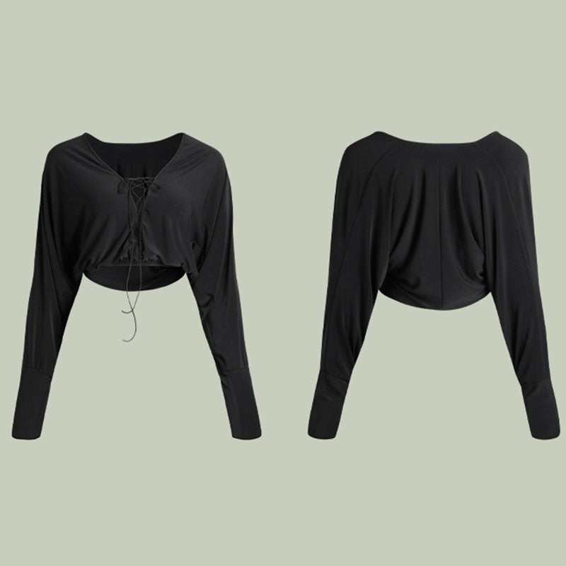 Z Women's Long Sleeve Latin Dance Wear Dance Tops(Without Bra)