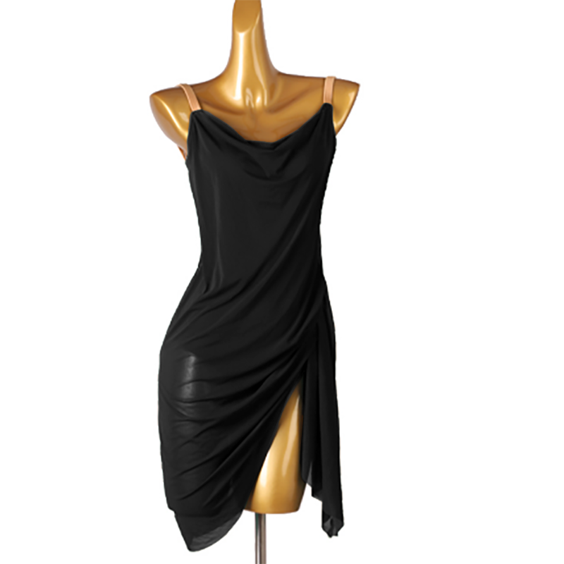 Customisable-Women's Rumba Spaghetti Straps Latin Dance Practice Dresses Performance Dresses