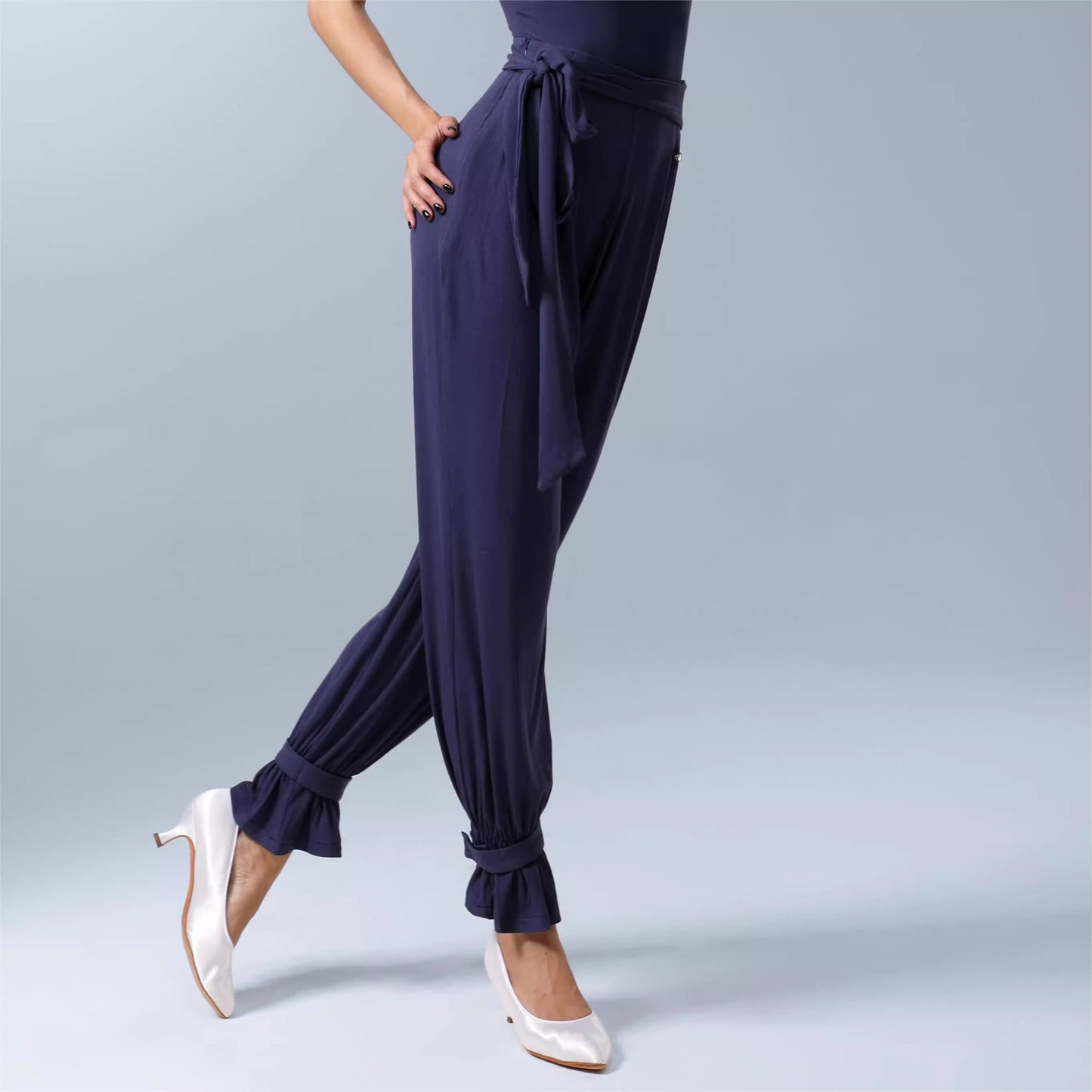 TID Women's High Waist Pants Ballroom Dance Wear Training Performance Pants
