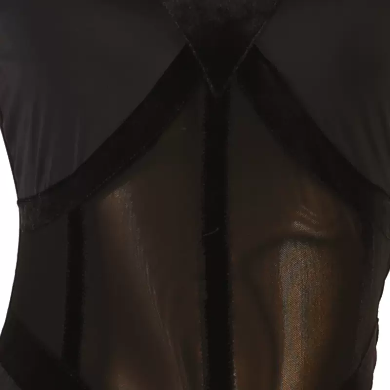 Customisable-Women's Black V-Neck Sleeveless DanceWear Ballroom Dance Dress
