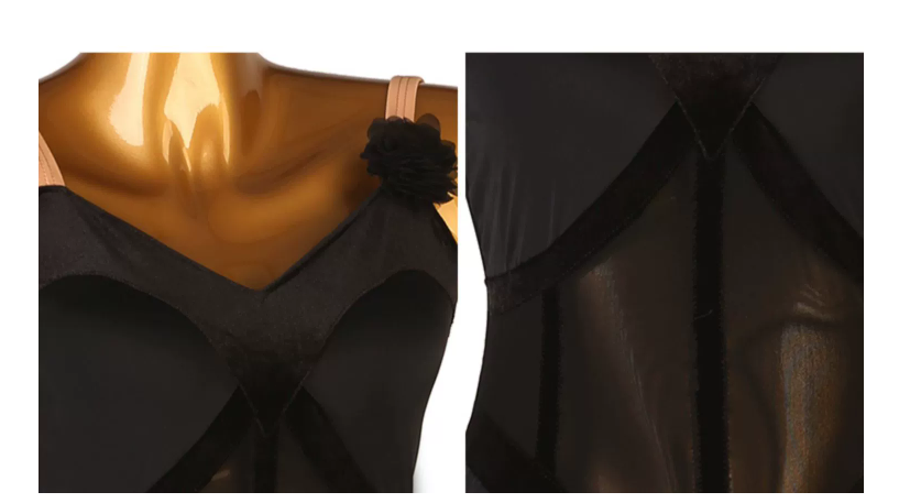 Customisable-Women's Black V-Neck Sleeveless DanceWear Ballroom Dance Dress
