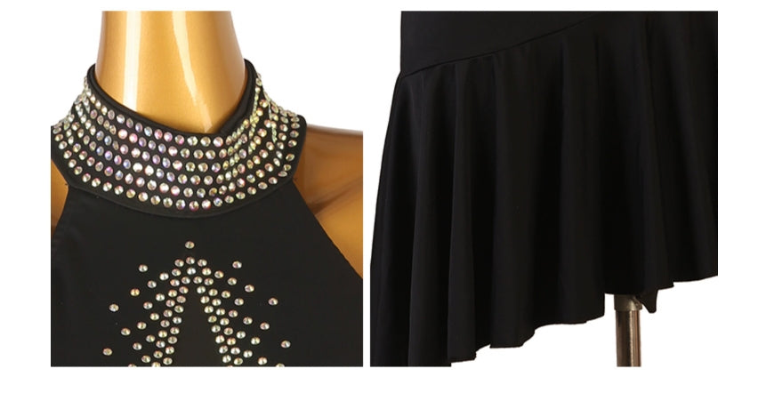 Customisable-Women's High Neck DanceWear Dance Dress