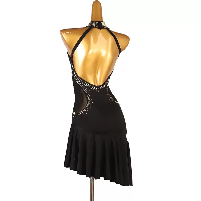 Customisable-Women's High Neck DanceWear Dance Dress