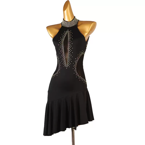 Customisable-Women's High Neck DanceWear Dance Dress