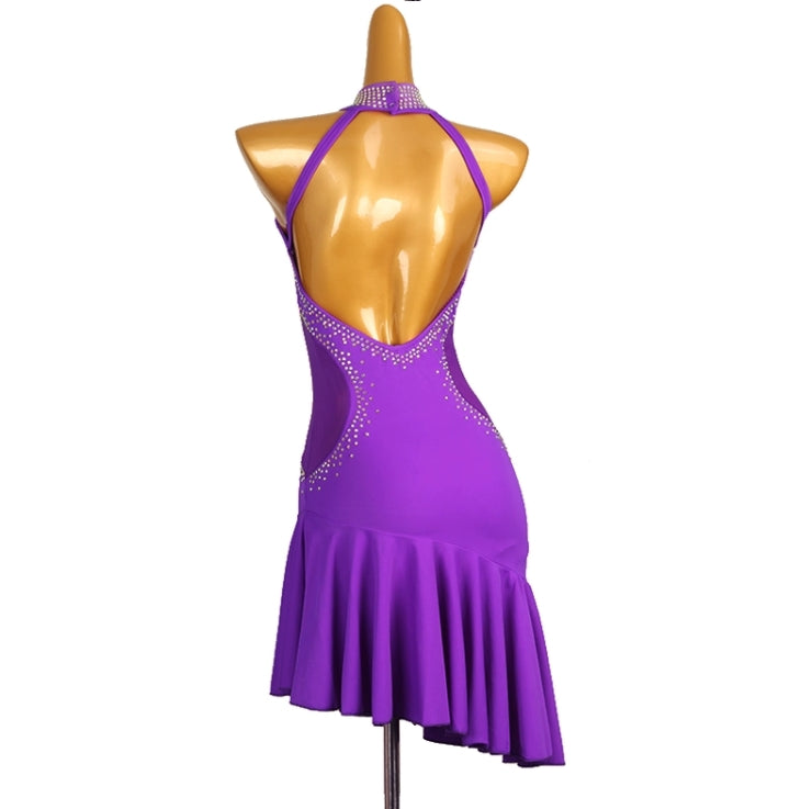Customisable-Women's High Neck DanceWear Dance Dress