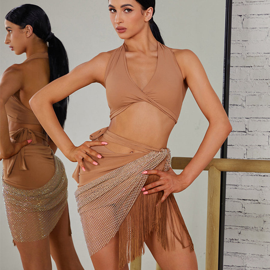 Z Women's Halter Training Dance Tops DanceWear Dance Tops