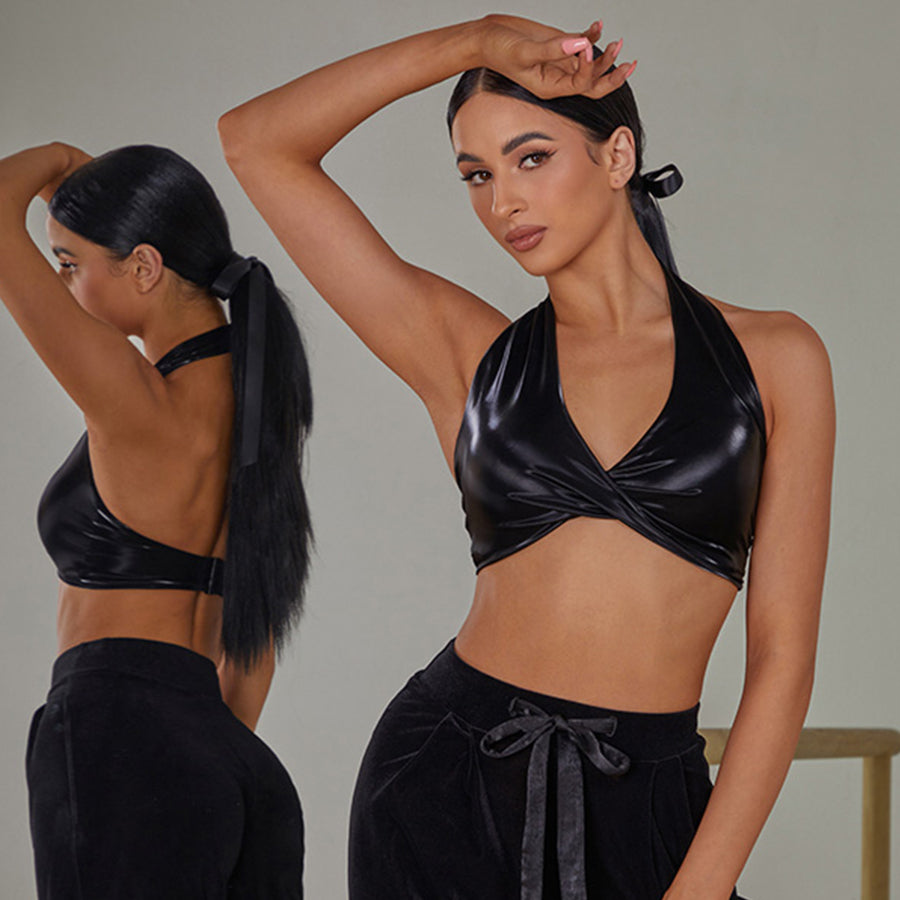 Z Women's Halter Training Dance Tops DanceWear Dance Tops