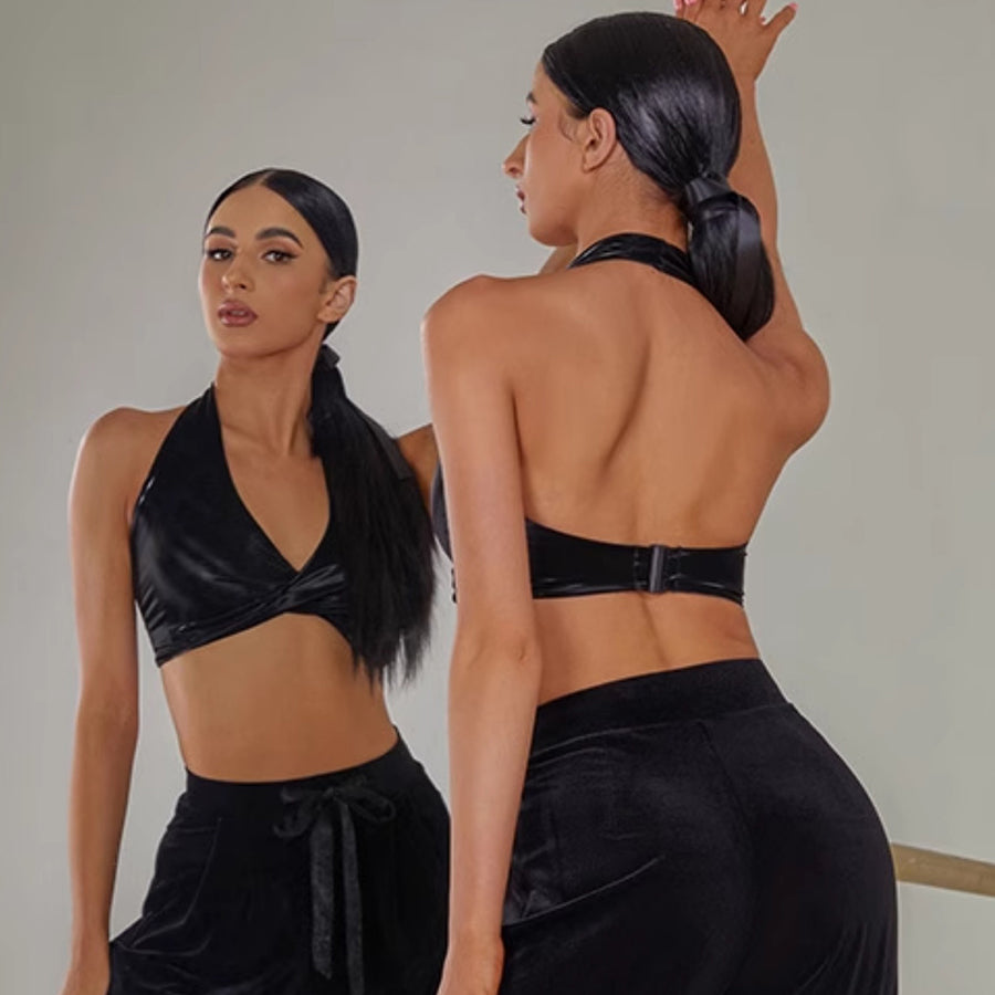 Z Women's Halter Training Dance Tops DanceWear Dance Tops