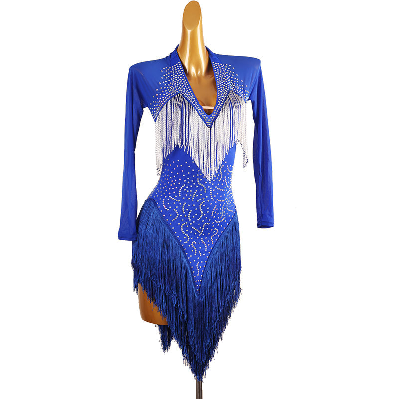 Customisable-Women's Diamante Dance Dresses Competition Dress Performance Costume