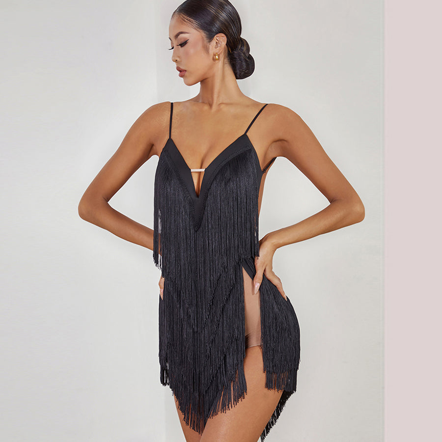 Z Women's Sleeveless Backless Dance Dress DanceWear Training Performance Dress