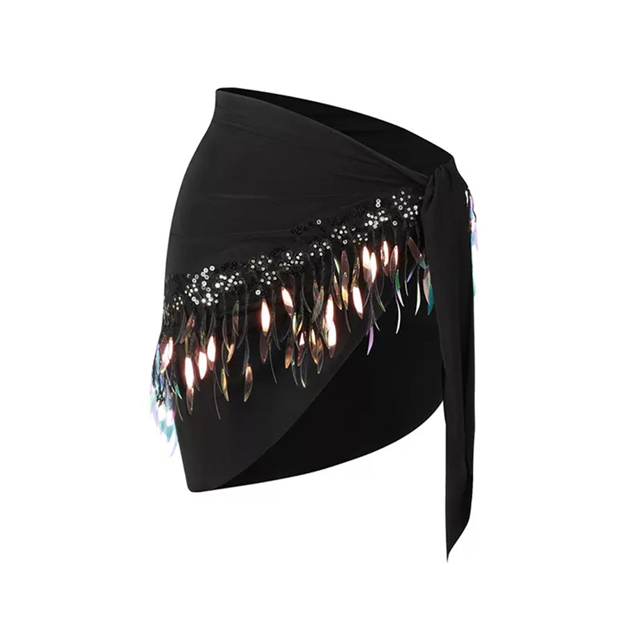 Z Women's Sequins Dance Skirt Training Performance Dancewear