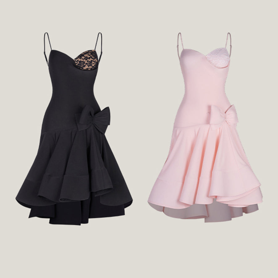 Z Women's Halter Backless Dance Dress DanceWear Training Performance Dress