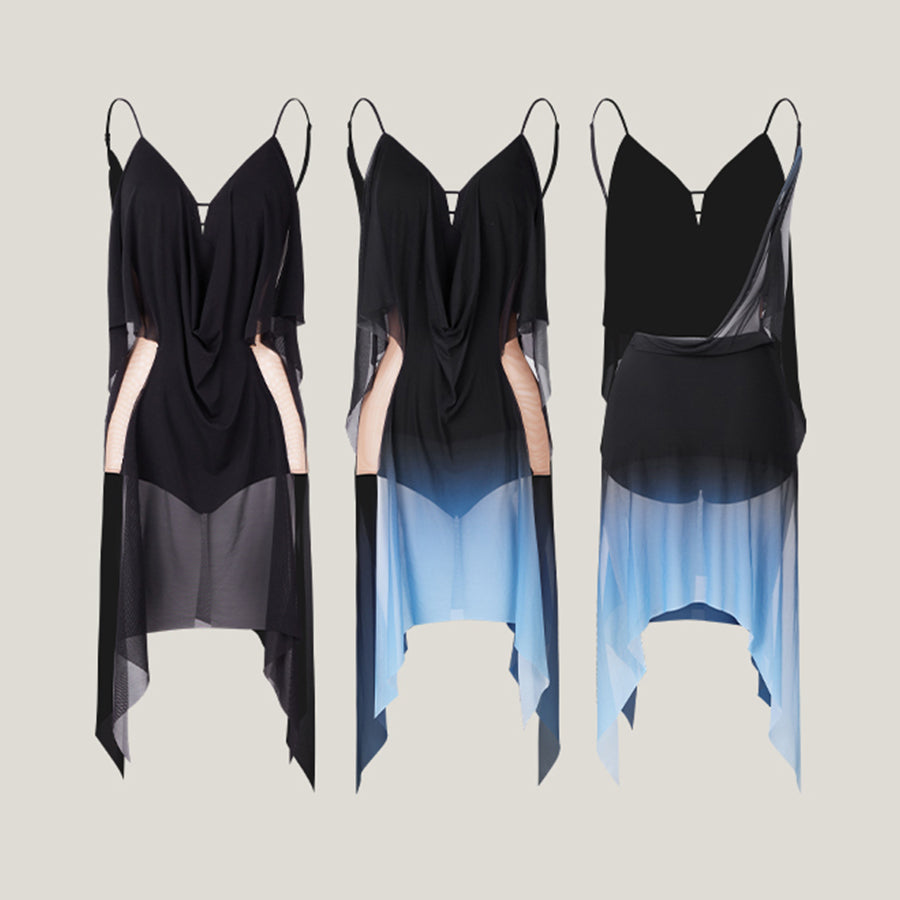 Z Women's Backless Dance Dress DanceWear Training Performance Dress
