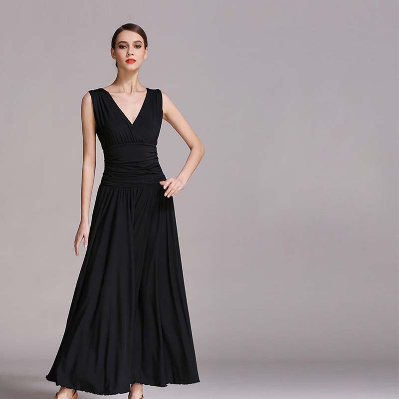 Women's V-neck Morden Dress Ballroom Dance Dress Swing Dress Training Performance