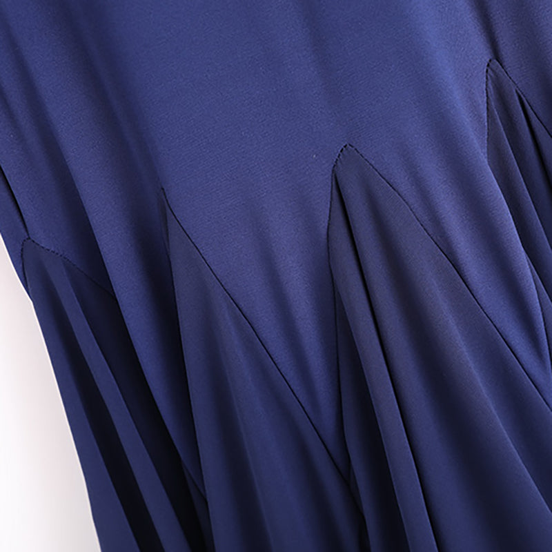Women's Dark Blue Modern Dance Performance Dress Waltz Ballroom Dance Dress