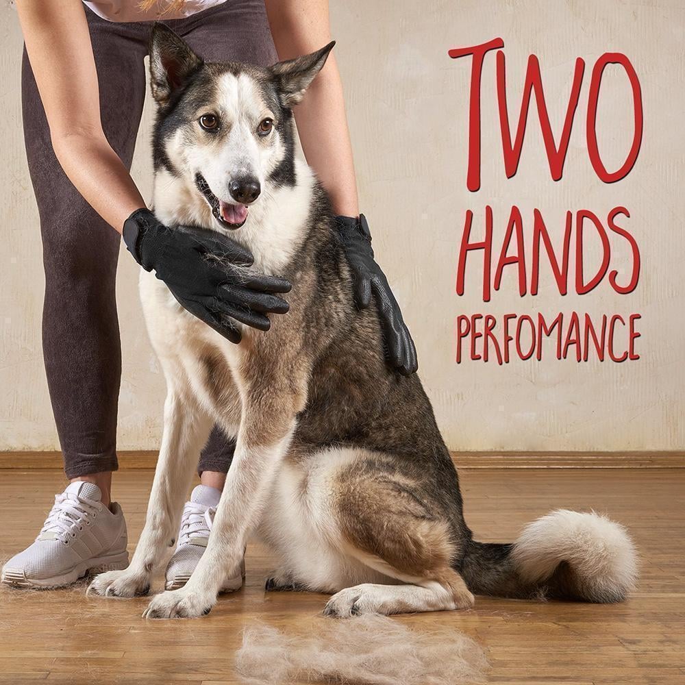 Pet Grooming Gloves For Cats, Dogs & Horses - ( 1 Pair )